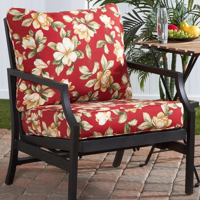 Outdoor seat deep floral cushion pc set walmart